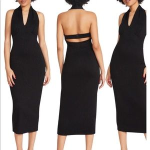 Betsey Johnson Cutout Halter Crepe Knit Dress in Black size 2XL - NWT Maxi Dress